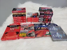 Lot of 27 New Sealed Blank Audio Cassette Tapes - Sony TDK Maxell Fuji JVC