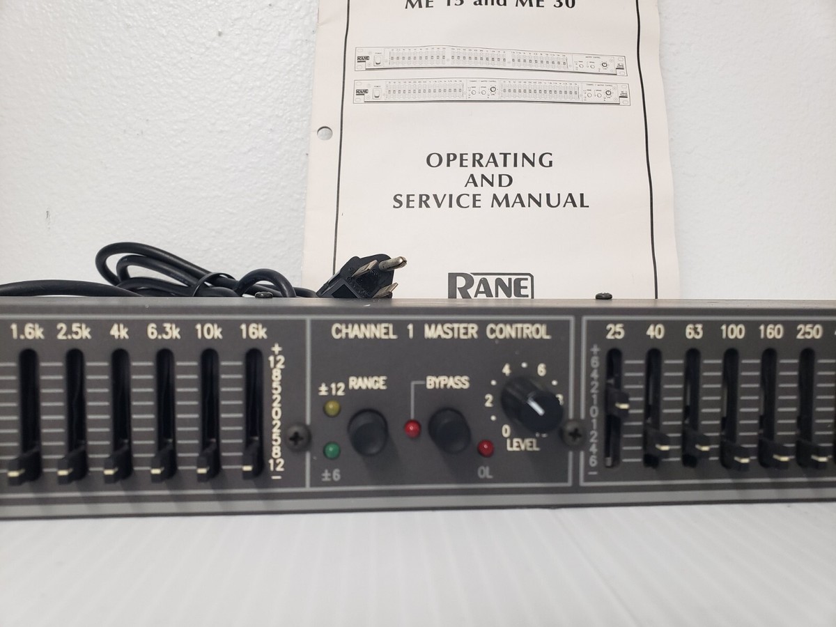 Rane ME 15 Micrographic Equalizer w/ Manual | eBay