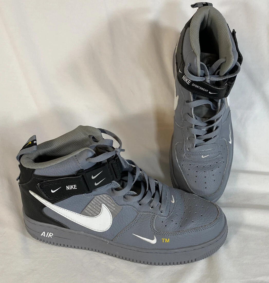 Rare! Size 9 - Nike Air Force 1 Mid '07 LV8 Wolf Grey 2018