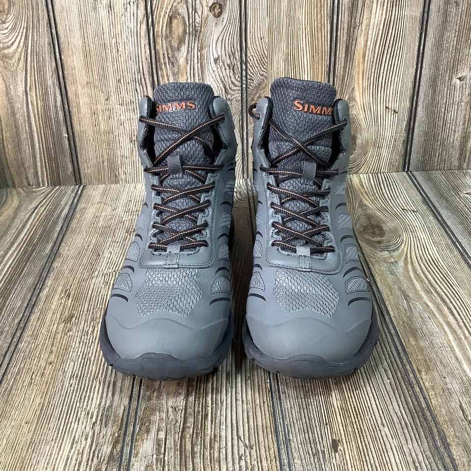 Simms Challenger Mid Deck Boots Waterproof Gray Fishing Mens Lace Up Size US 8 - Image 4 of 4