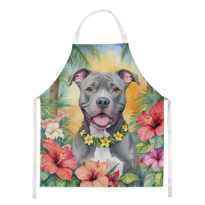 NEW Pit Bull Terrier Luau Apron Cooking Kitchen Server Baking Crafts Gardening