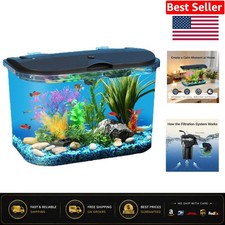 Shatter-Resistant 5-Gallon Aquarium with Energy-Efficient LED Lighting