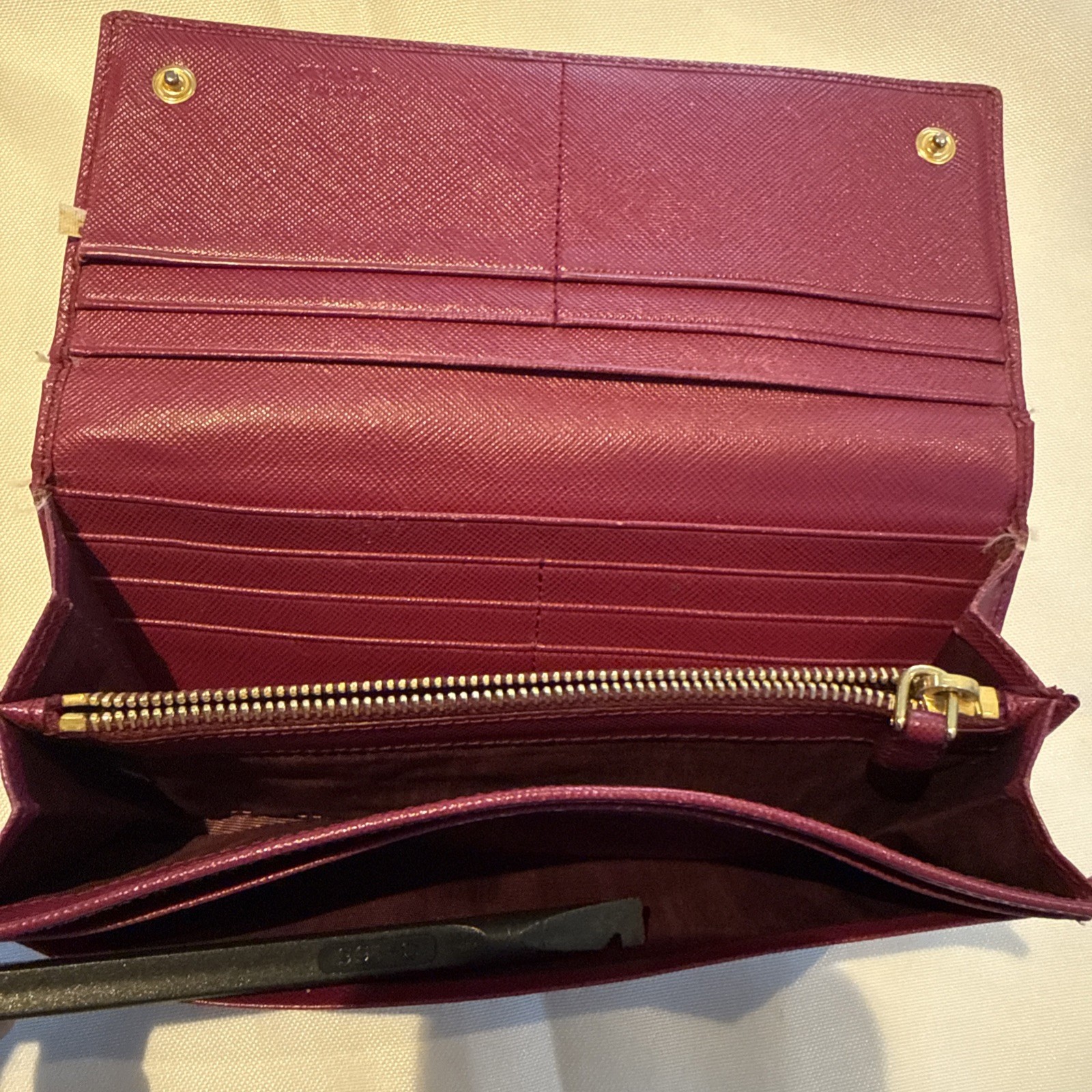 Prada Pink Saffiano Long Wallet thumbnail 3