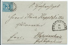 gMRSt Nr. 351 der 1. Verteilung auf Brief  m. Nr. 2II v. Traunstein
