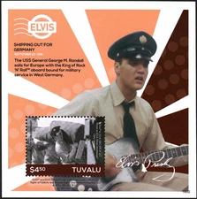 TUVALU 2016 Foglio francobolli Elvis Presley - Vita nei francobolli MNH #30794