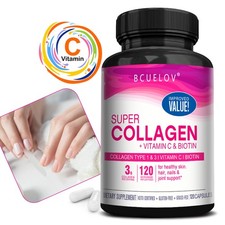 Collagen Supplement With Vitamin C  Biotin,120 pcs x 5 Bottles,Healthy Skin
