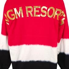 MGM Resorts Spirit Jersey T Shirt Mens Size Medium Red White Black Las Vegas