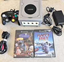 Nintendo GameCube Console Bundle Platinum  Games DOL-001 Tested
