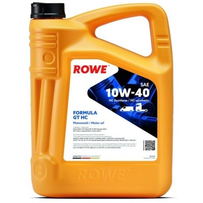 Motorenöl Motoröl ROWE HIGHTEC FORMULA GT SAE 10W-40 HC 5 Liter 5 L Kanister