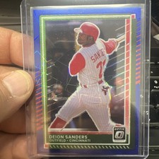 2025 Panini Donruss - Optic Deion Sanders #32 Blue Velocity Prizm