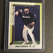 2025 Topps Series 1 Jake Burger Vintage Stock 80/ 99 #330 Marlins