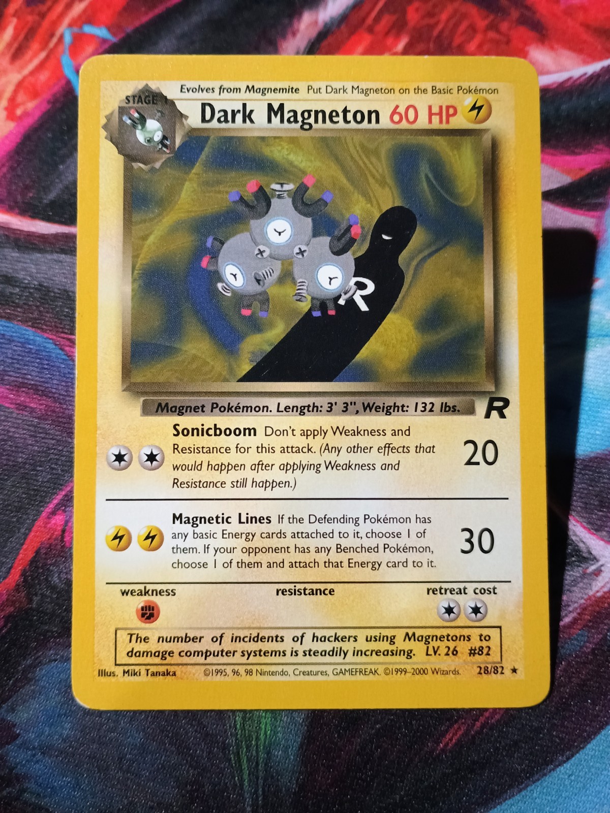Dark Magneton 28/82 Team Rocket Pokemon TCG Card -M1