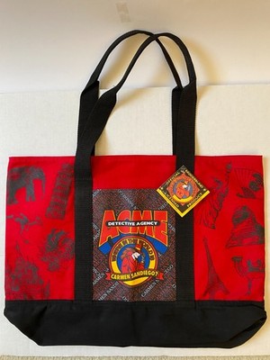 Where in the World is Carmen Sandiego? Large Canvas Tote Bag Vintage Rare New