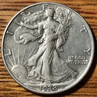 1938 P Walking Liberty Silver Half Dollar-X Fine Quality Coin - FREE SHIPPING