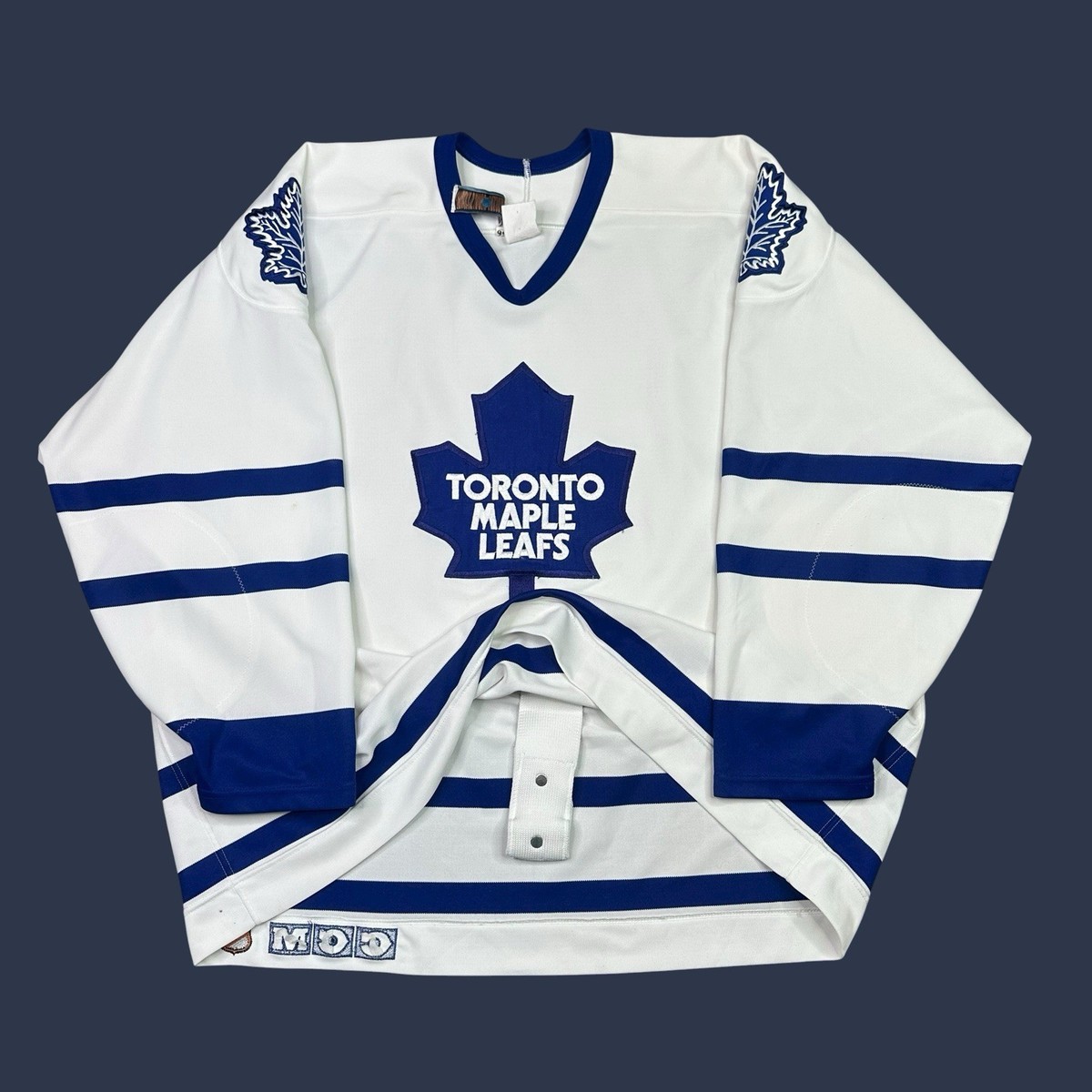 Vintage 90s CCM Center Ice Toronto Maple Leafs NHL Hockey Game Strap Jersey  56