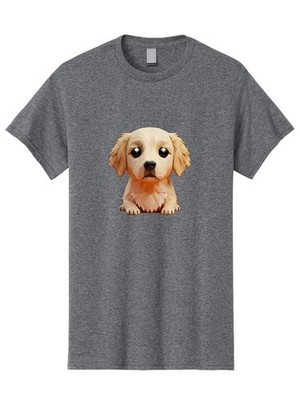 Golden-Retriever-Puppy-5 Mens Graphic Tee, 100% Cotton, Casual Summer Wear