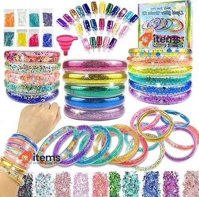 Ouker Mache Deine Eigene Glitzer Wasser Armbänder Handwerk Set Spaß