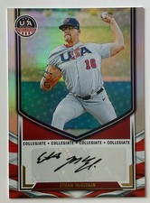 2025 Panini Stars & Stripes USA Collegiate Ethan McElvain #NTS-EM Auto