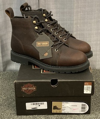 NEW GENUINE HARLEY DAVIDSON D96243 GILFORD MEN'S 5_ LACE WP BROWN BOOTS SIZE 13