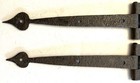 VINTAGE HORTON BRASSES PAIR OF FORGED IRON HEART STRAP HINGES;MADE 1993 EXC COND — photo 10
