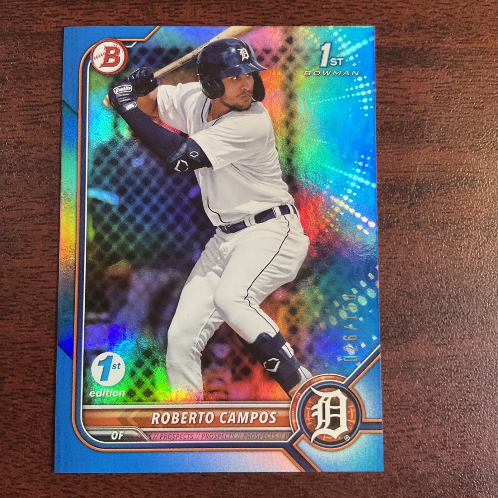 2022 Bowman 1st Edition Blue Foil /150 Roberto Campos #BPPF-14 SP Prospect RC
