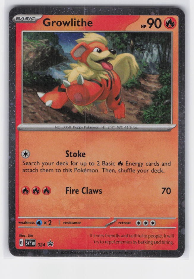 Growlithe Holo Promo SV: Scarlet & Violet Promo Cards 024 NM