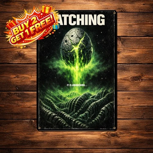 Alien Movie Poster Vintage Aluminum Tin Metal Sign 8x12 Wall Art Decor