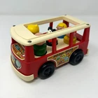 Vintage Fisher Price Little People | Mini Bus | w/ 5 Figures