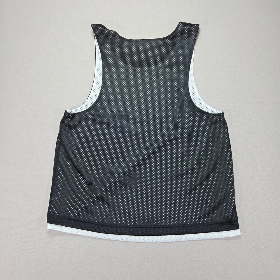 Camiseta sin mangas de malla reversible ROSA Victoria's Secret negra blanca S Foto 2 de 4