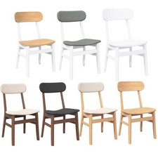 2 Stk. Esszimmerstühle mit/Ohne Kissen Holz Küchenstuhl Beistellstuhl Essstuhl