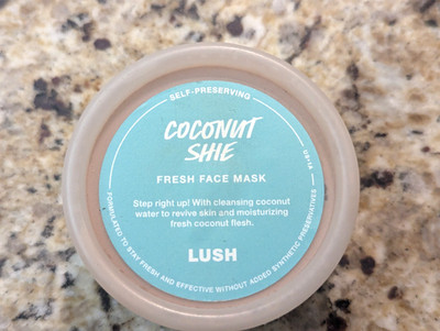 Lush Coconut Shie Fresh Face Mask Self-Preserving Skincare 2.6 oz