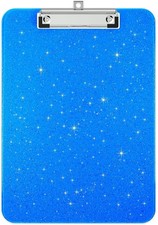 Sparkly Blue Glitter Clipboard 12.5 x 9 - Stylish Office School Supplies