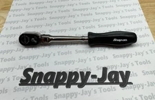 Snap-on Tools USA NEW BLACK Hard Grip 1/4" Drive LONG Flex Ratchet THLFD72BK