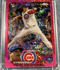 Topps 2023 Chrome Javier Assad #76 Rookie Pink Speckle Refractor Cubs