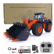 US Stock Fast Ship JDM 198 1/14 RC RTR Hydraulic Loader ZW370 I6S Battery Sound