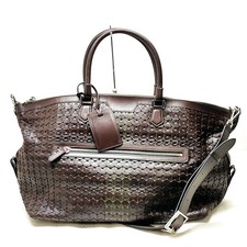 SERAPIAN Hand Bag Brown Leather 1069235