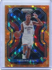 2020-21 Panini Prizm - THEO MALEDON - Orange Cracked Ice Rookie #289 - THUNDER