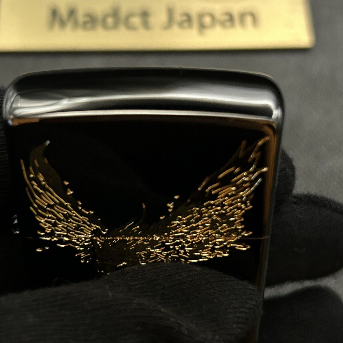ZIPPO Lighter Phoenix Black Gold Japanese Pattern Black ZIPPO Lighter Phoenix Black Gold Japanese Pattern Black