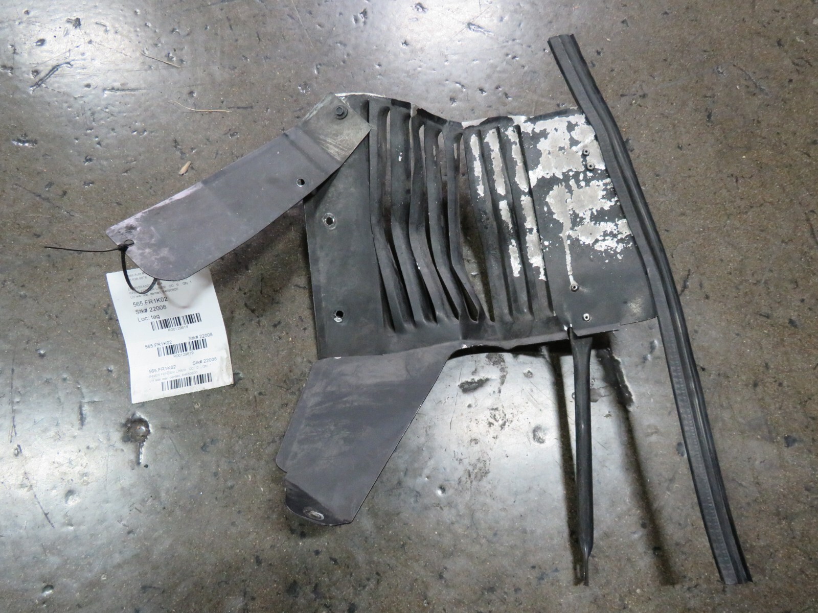 Ferrari 575, 550, LH, Left, Rear Gravel Guard, Dented, Used, P/N 64650800