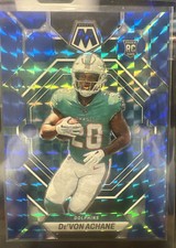 2023 Panini Mosiac De’von Achane Blue Prizm /99 RC Miami Dolphins #312