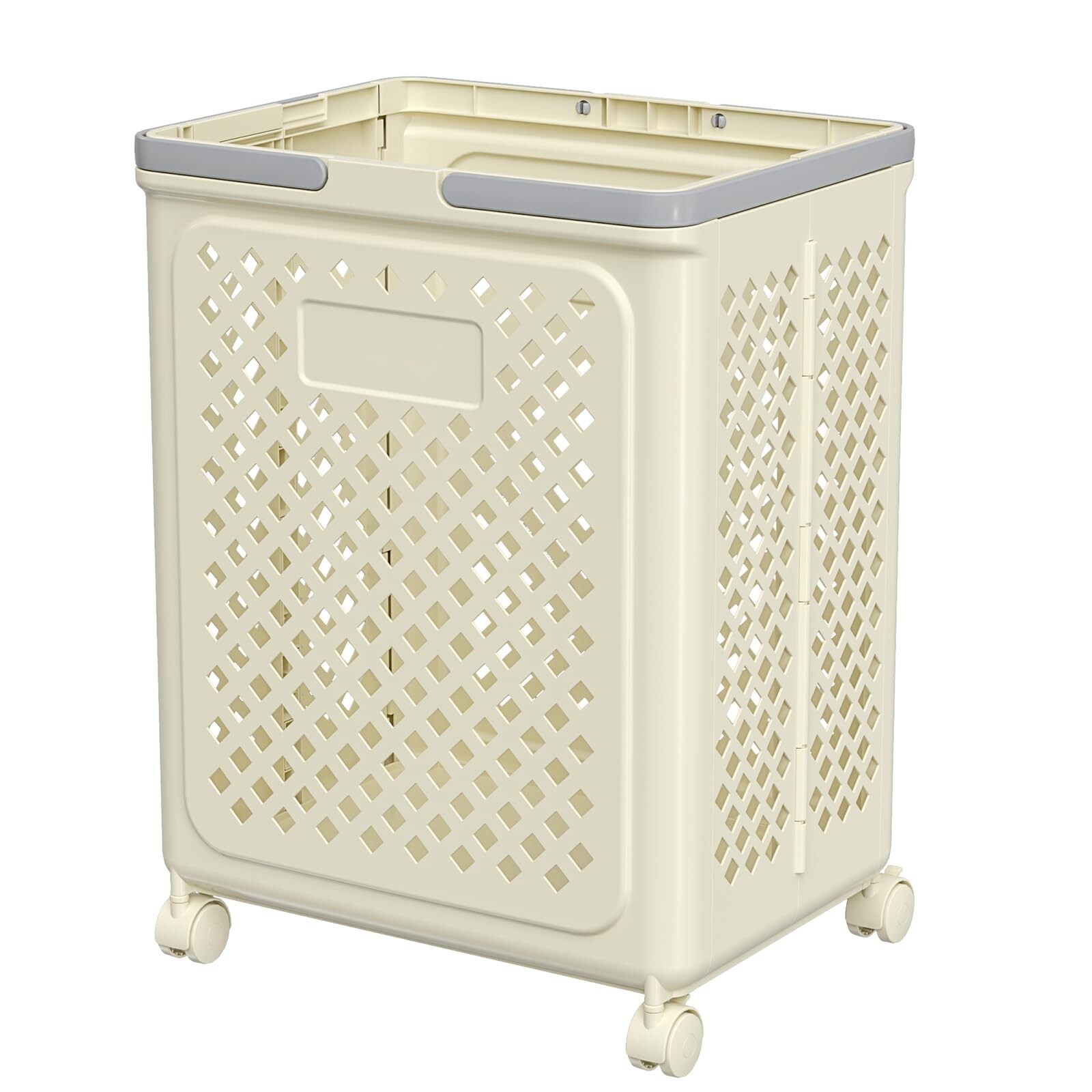 49L Plastic Laundry Basket, Laundry Hamper, Waterproof Laundry basket with wh...