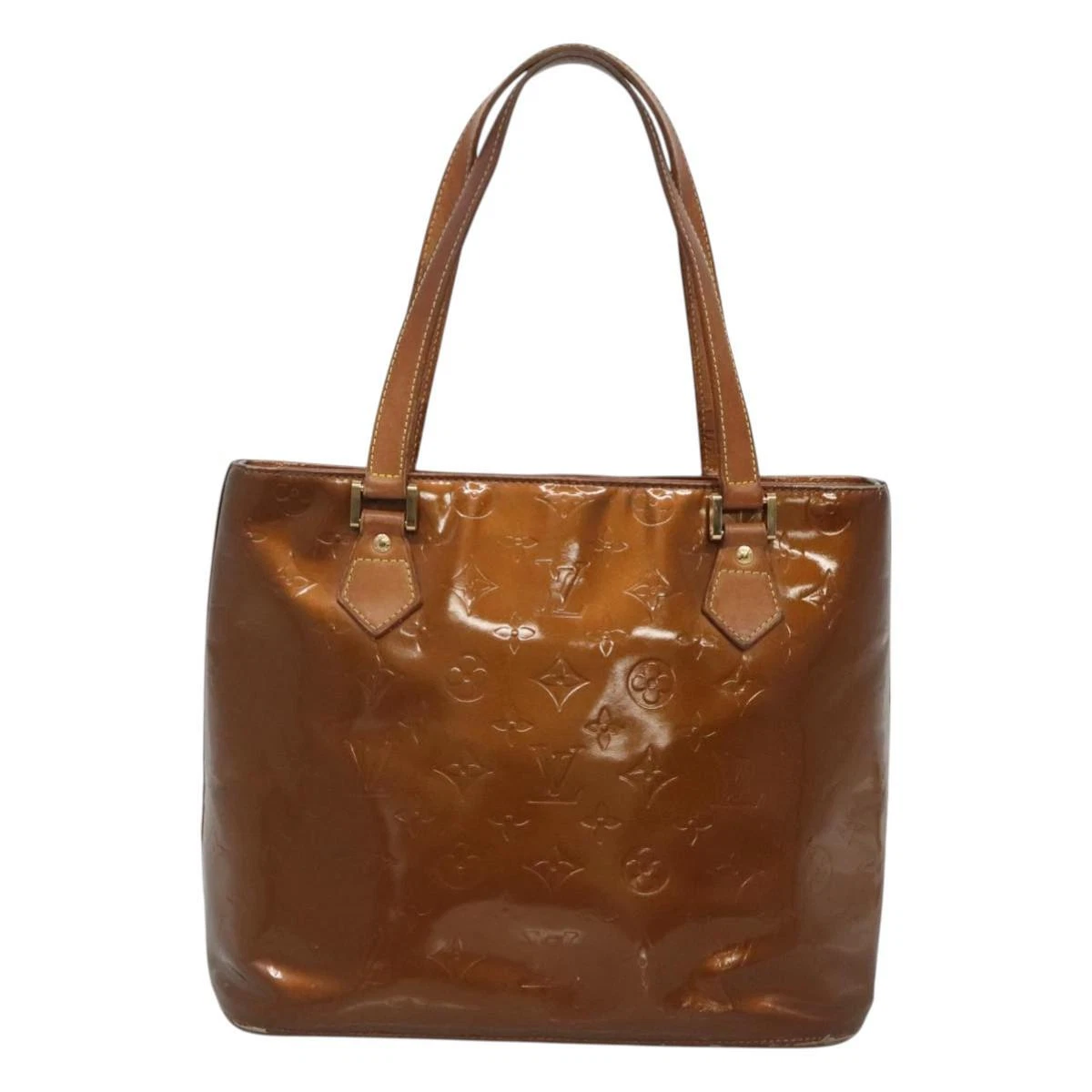 LOUIS VUITTON（LV） Borsa a mano Louis Vuitton Monogram Vernis Houston bronzo M91122 LV originale kk480