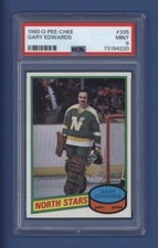 1980-81 OPC #335 GARY EDWARDS PSA 9 MINT Minnesota North Stars *GOALIE* *LOW POP