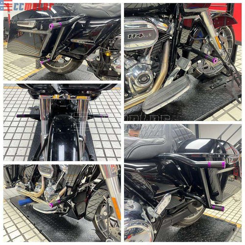 Saddlebag Rails Guard w/ Crash Bar Set For Harley Street Glide Road Glide King - Picture 5 of 29
