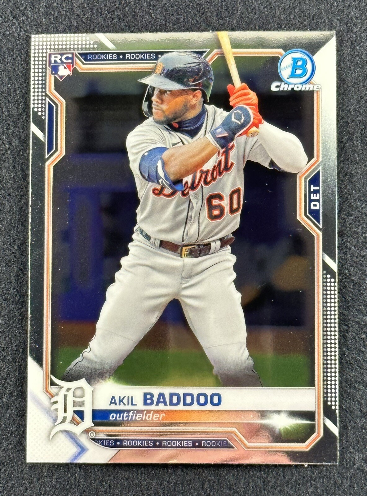 2021 Bowman Chrome AKIL BADDOO Rookie Card RC #34 - Detroit Tigers