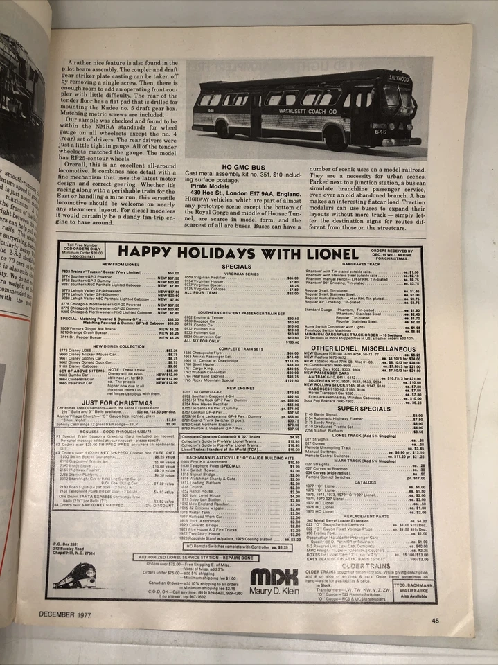 Model Railroader December, 1977 - Image 4 of 4