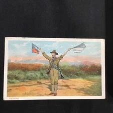 Vintage Military Stamped Signaling Postcard