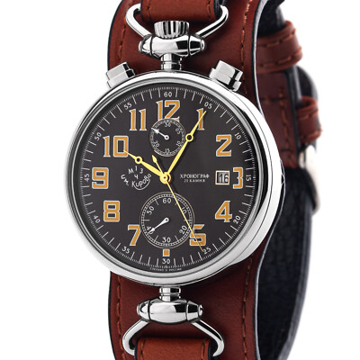 Kirova Chronograph Mechanical Watch Poljot 3133 Men's Hand-wound