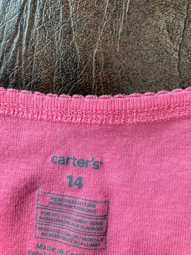 Girl's Size L Lot of 3 Pajama Tops CARTERS CAT & JACK SO Long Sleeve Pink Gray - Picture 4 of 13