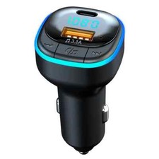 Bluetooth 5.0 Car Charger Fast Charging USB Type C FM Transmitter Handsfree